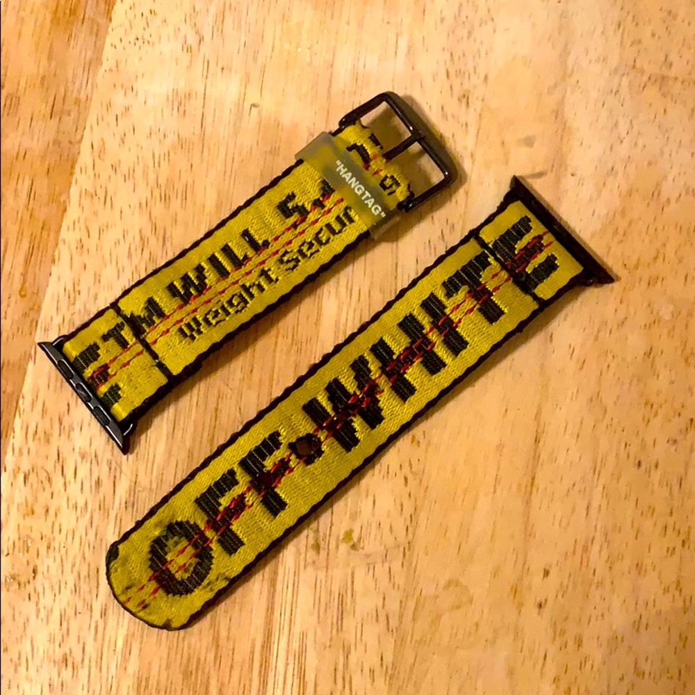 Off white apple watch band